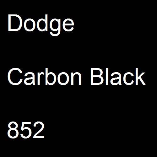 Dodge, Carbon Black, 852.